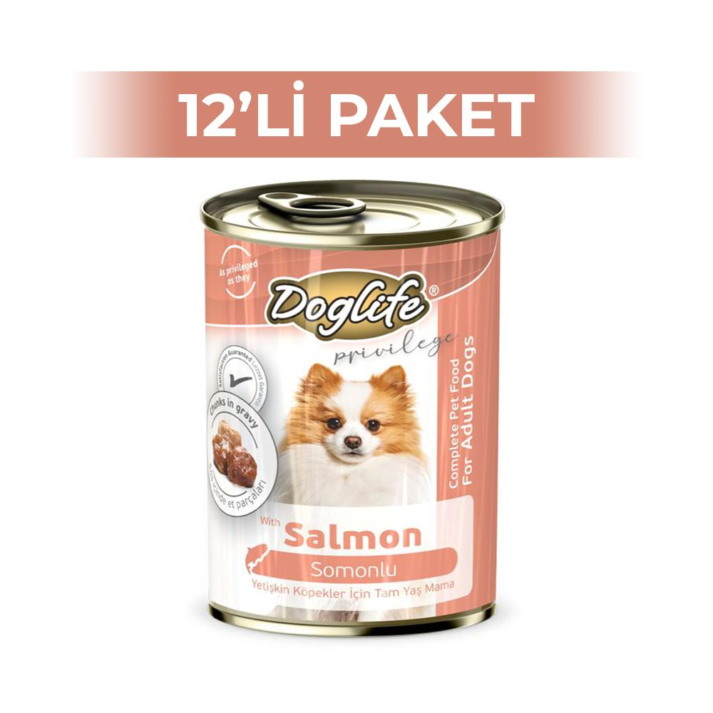 Doglife Somonlu Yetişkin Köpek Konservesi 400 Gr x 12 AdetDoglife