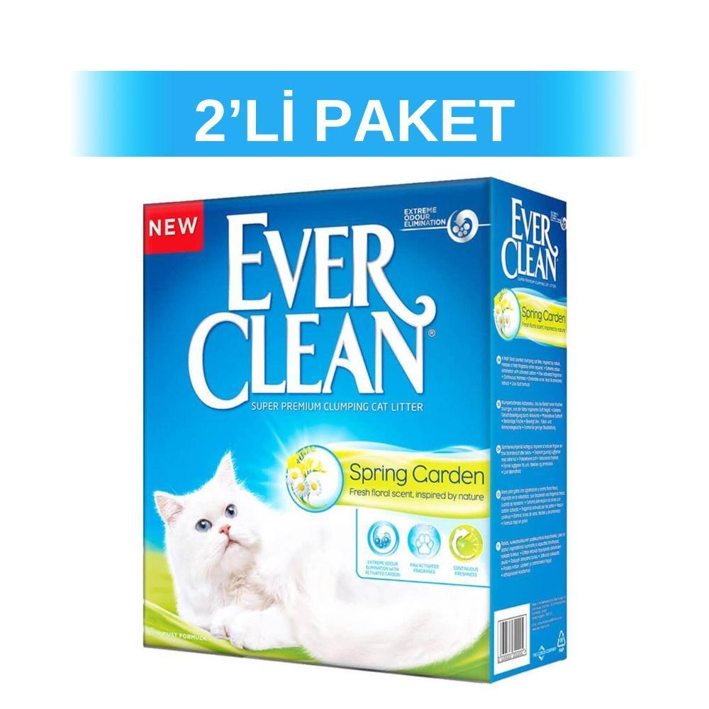 Ever Clean Spring Garden Çiçek Kokulu Topaklanan Kedi Kumu 10 lt 2 Adet