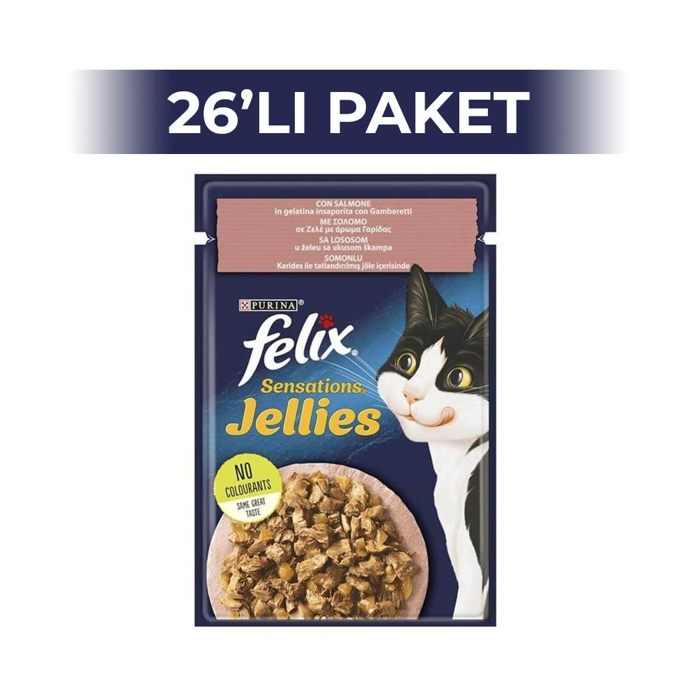 Felix Sensation Somonlu ve Karidesli 85 gr 26 AdetFelix