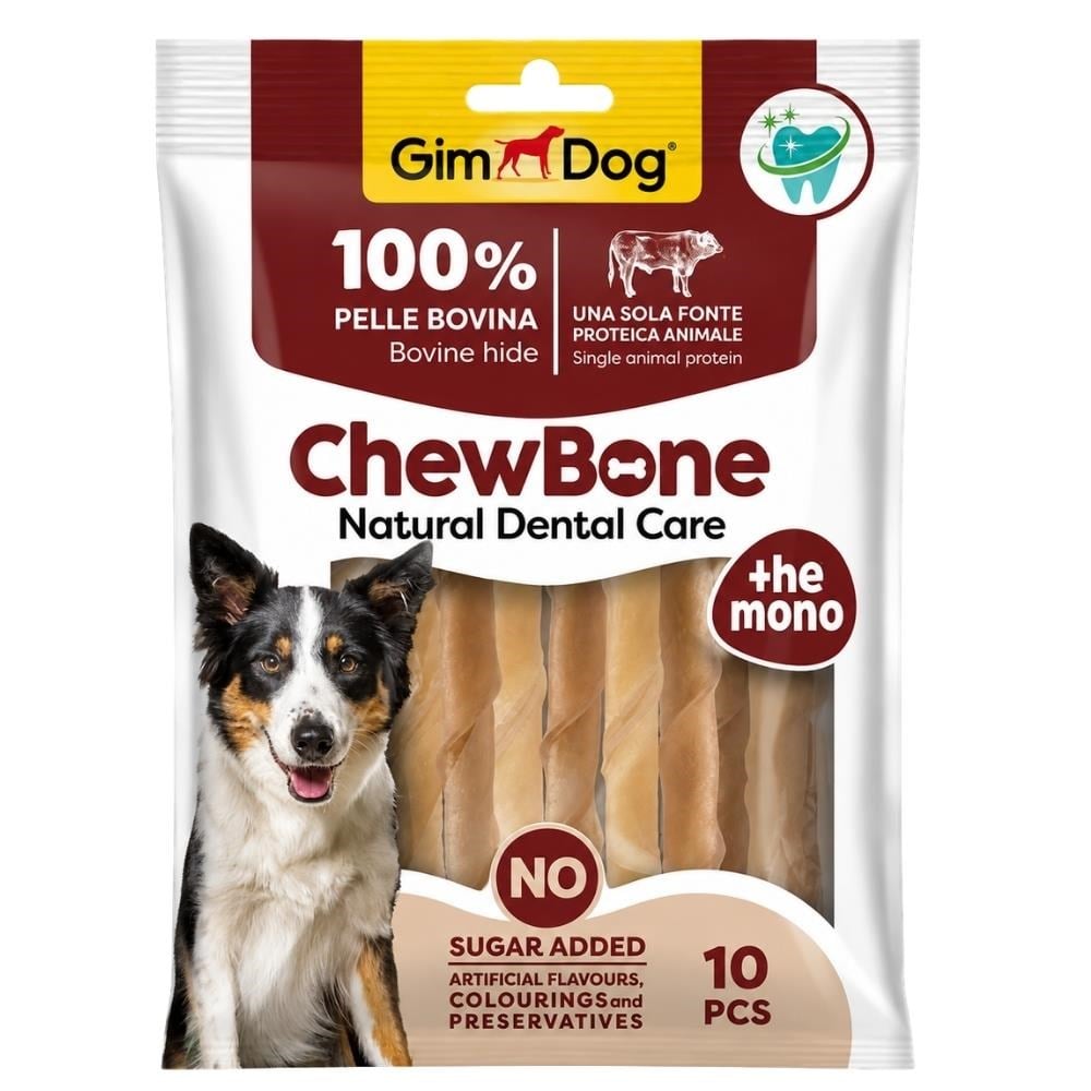 GimDog Chew Bones 10'lu Burgu Kemik Köpek Ödülü 80 gr