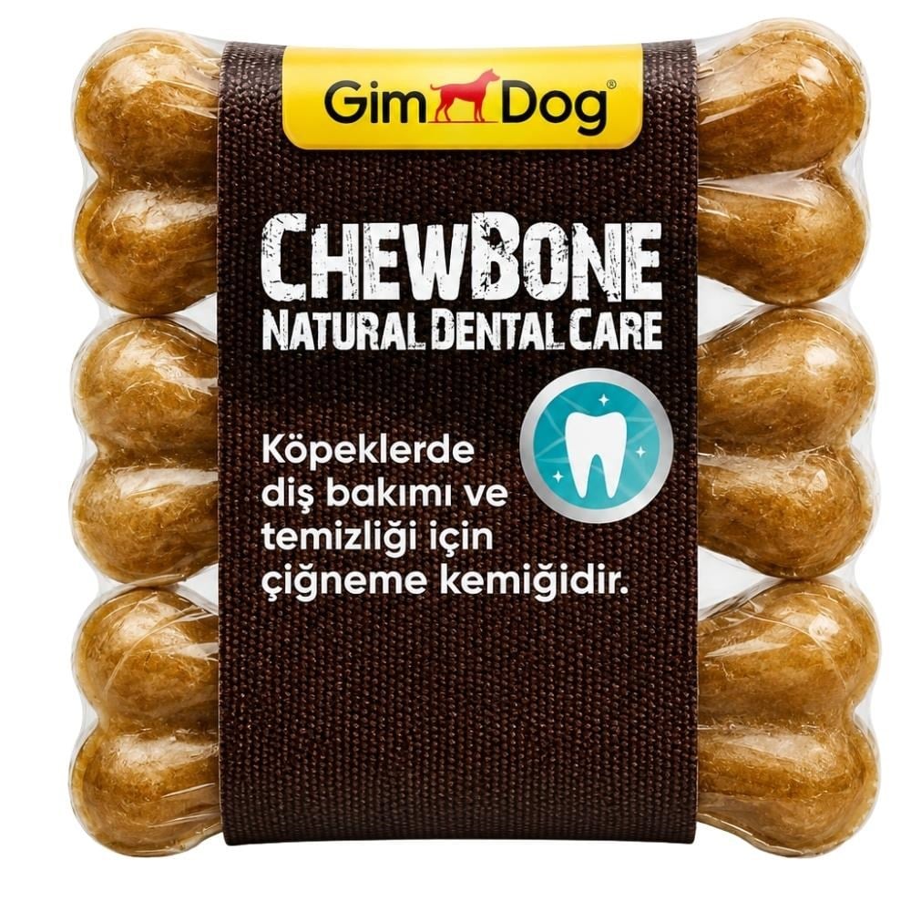 GimDog Mordimi Natural Press Kemik Köpek Ödülü 9 cm 3'lü