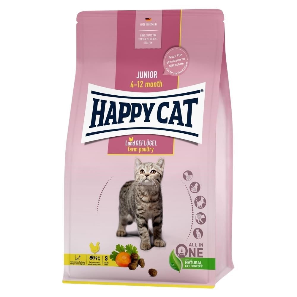 Happy Cat Junior Tavuklu Yavru Kedi Maması 10 Kg