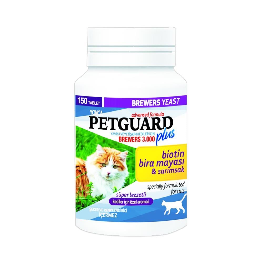Petguard Plus Kedi Biotin ve Sarımsak 150 TabletPetguard