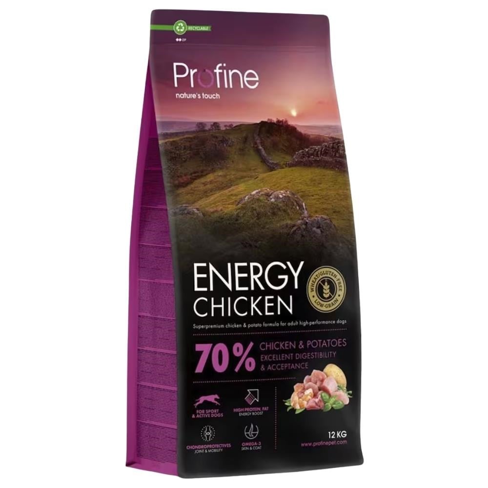 Profine Glutensiz Yüksek Enerji Tavuklu Köpek Maması 12 kg