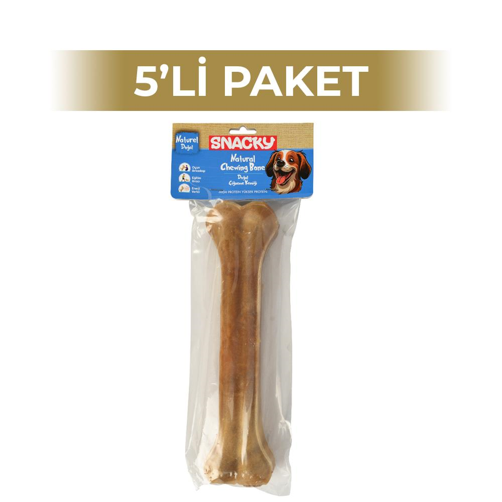Snacky Natural Köpek Çiğneme Kemiği 25 cm 5 PaketSnacky