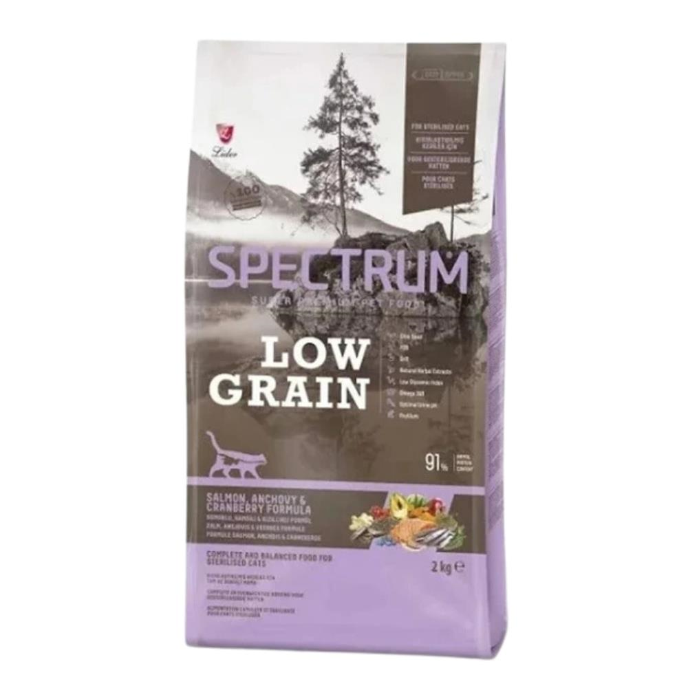 Spectrum Somonlu Hamsili ve Kızılcıklı Düşük Tahıllı Kısırlaştırılmış Kedi Maması 2 kgSpectrum