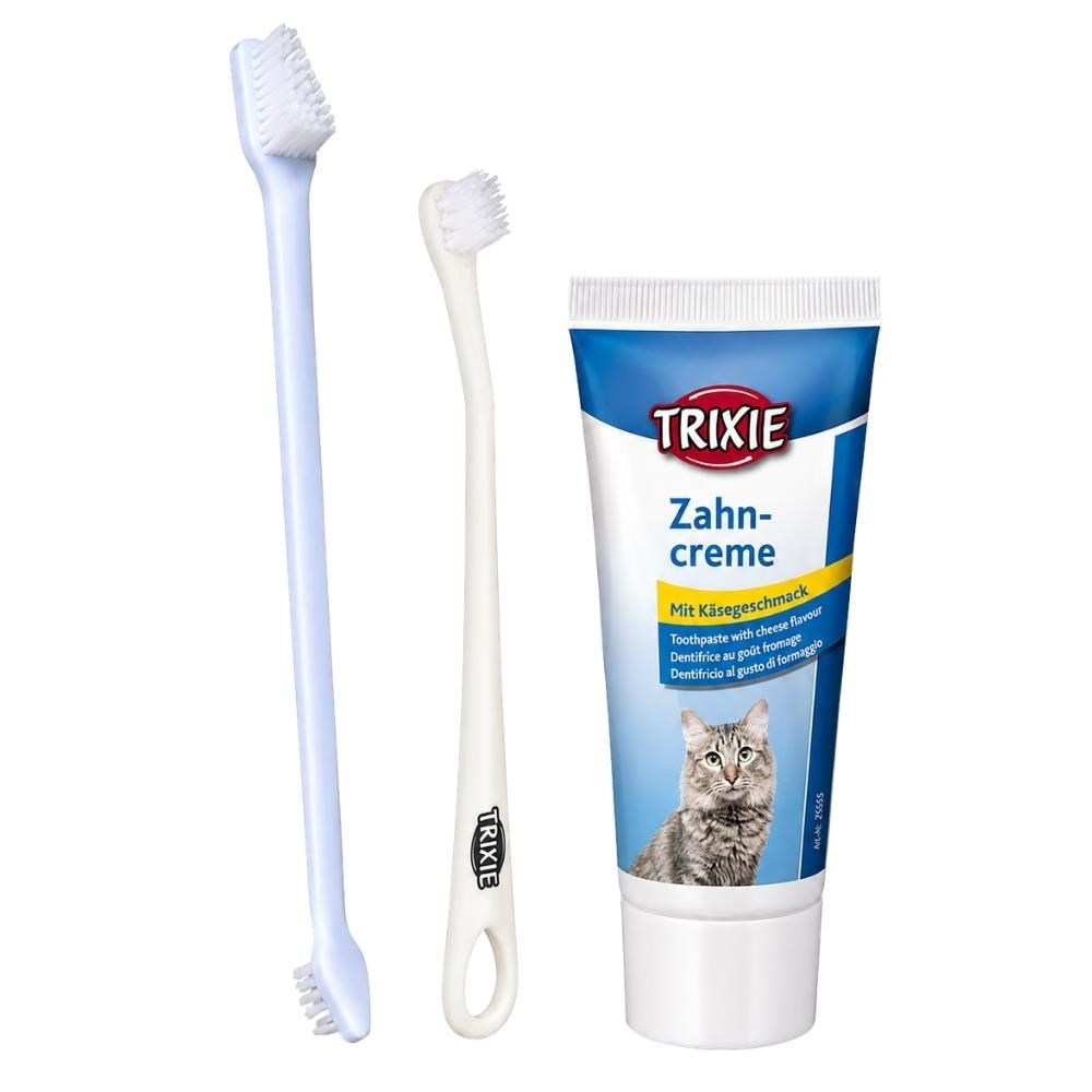 Trixie Kedi Diş Bakım Seti Peynir Aromalı Macun ve Diş Fırçası