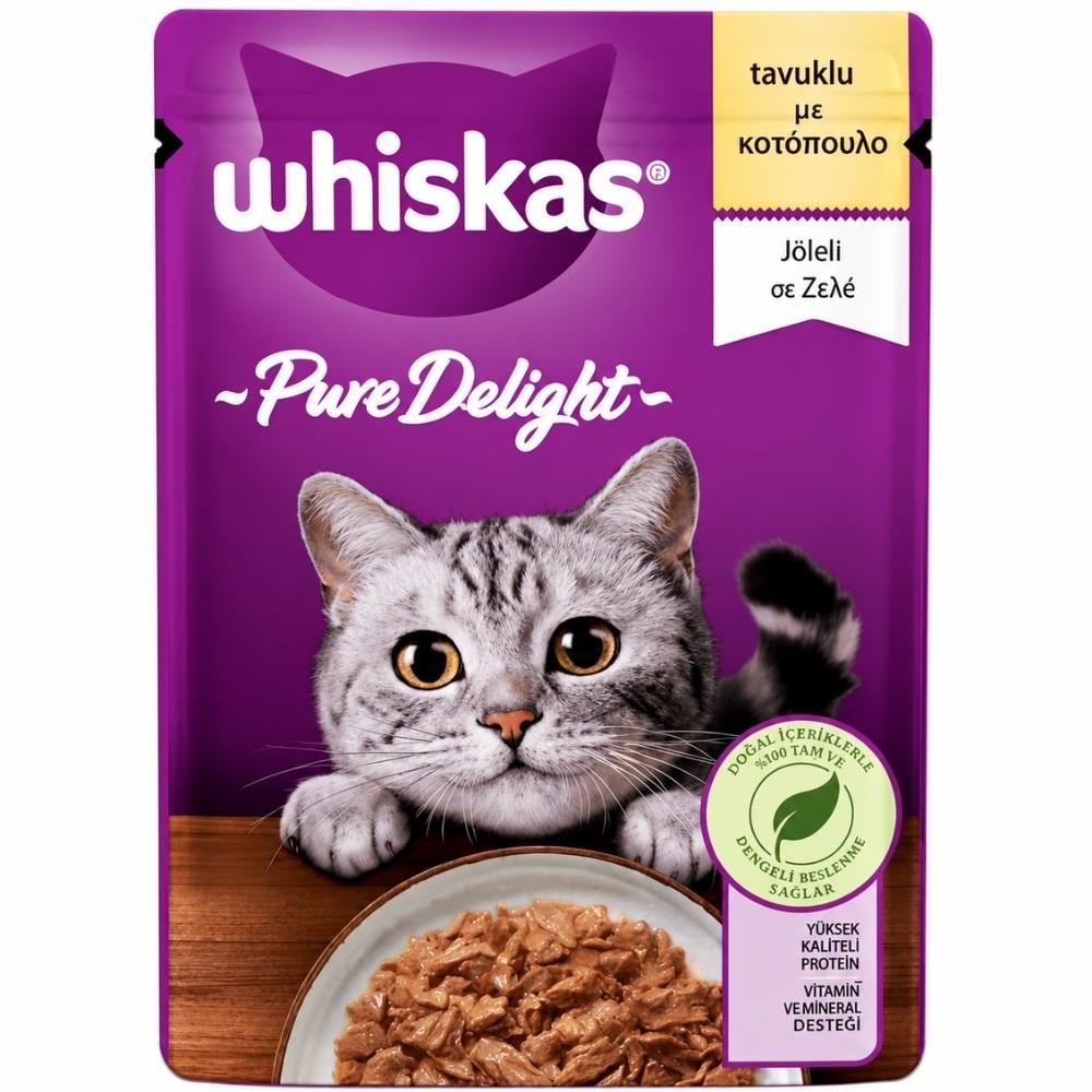 Whiskas Pouch Pure Delight Jöle İçinde Tavuklu Kedi Yaş Maması 85 gr