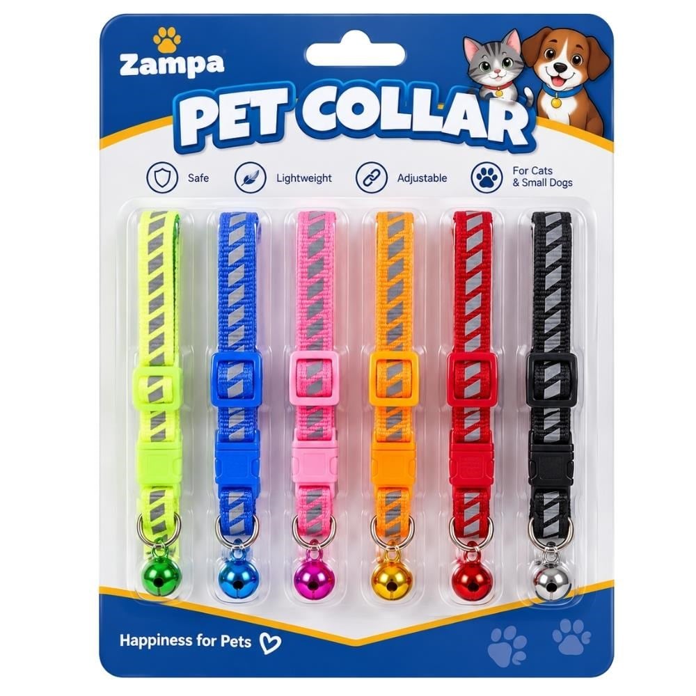 Zampa Parçalı Reflektörlü Kedi Köpek Boyun Tasması 1'li