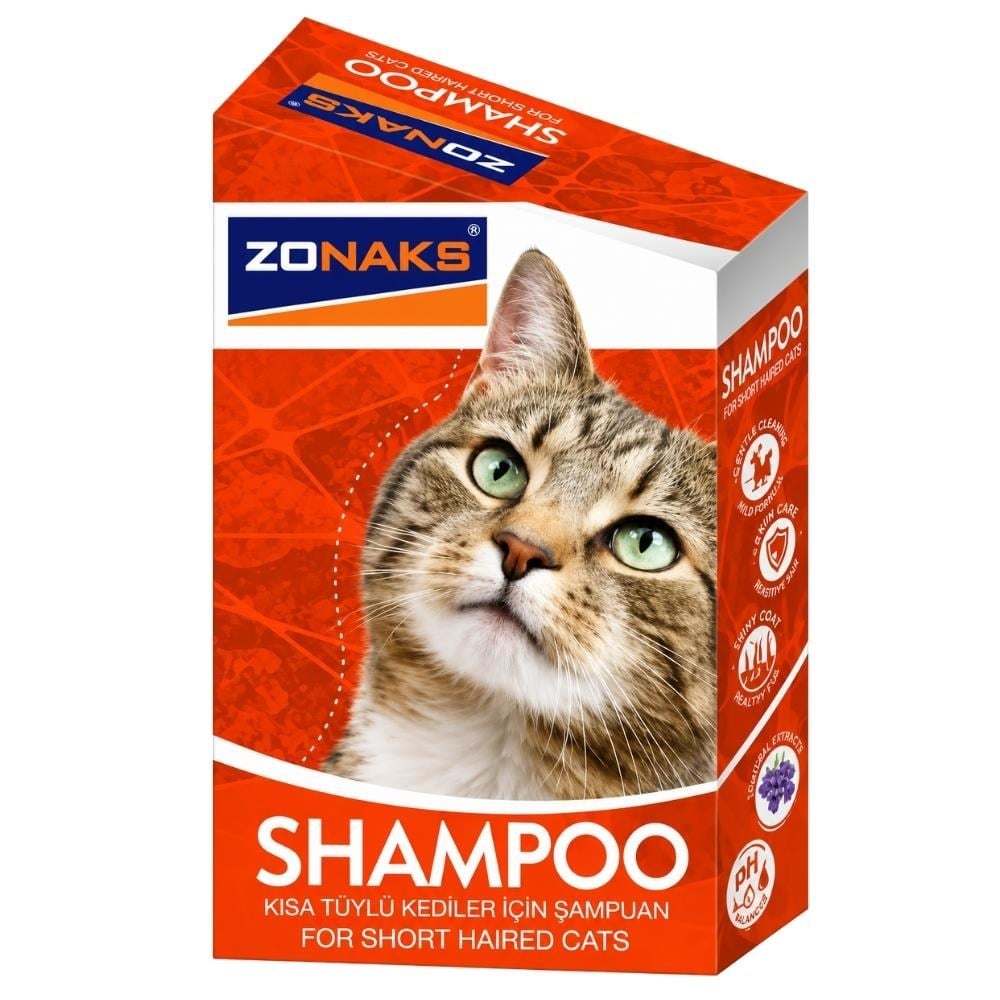 Zonaks Kısa Tüylü Kedi Şampuanı 20 x 10 ml