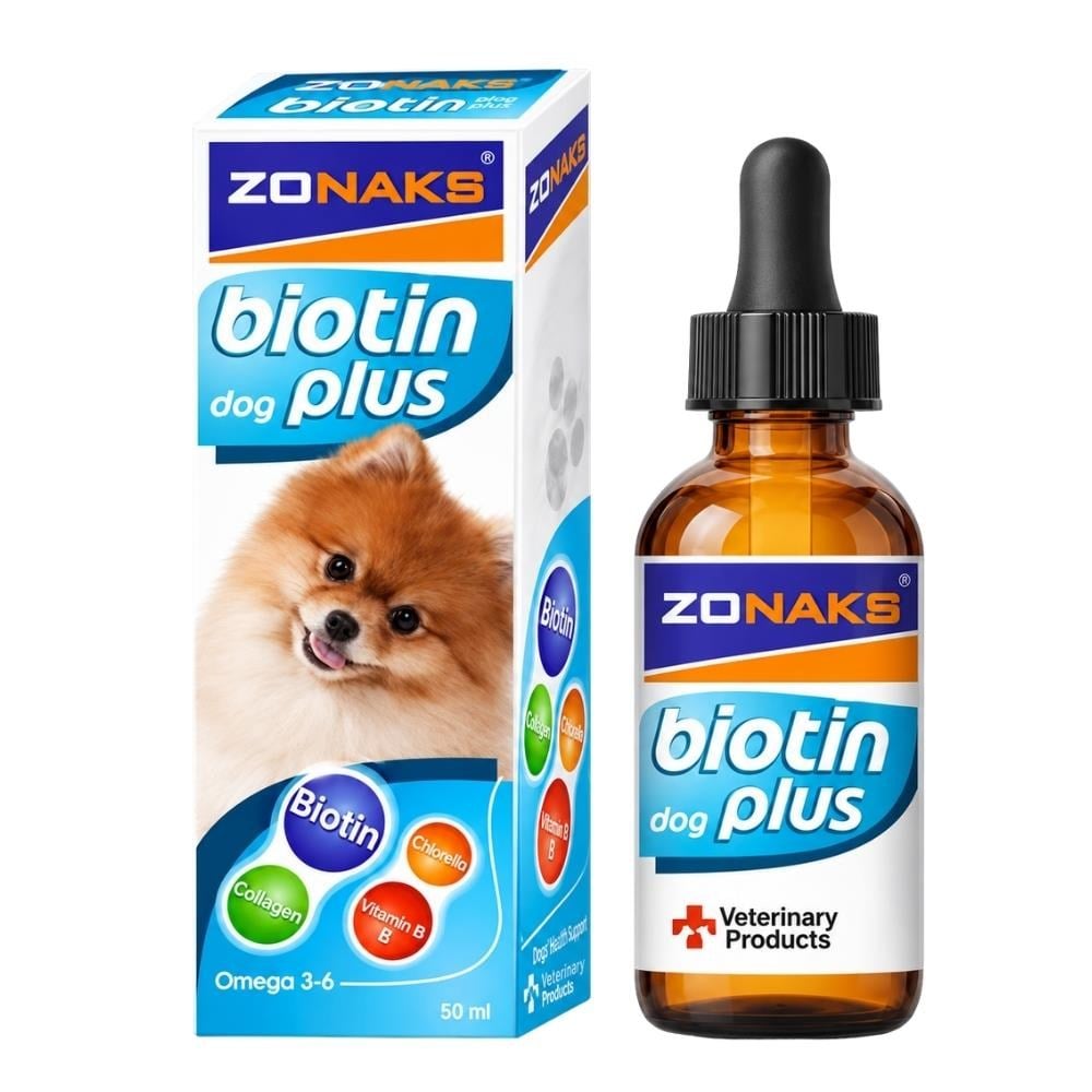 Zonax Biotin Plus Köpekler İçin Tüy Dökülmesini Azaltmaya Yardımcı Besin Takviyesi 50 ml