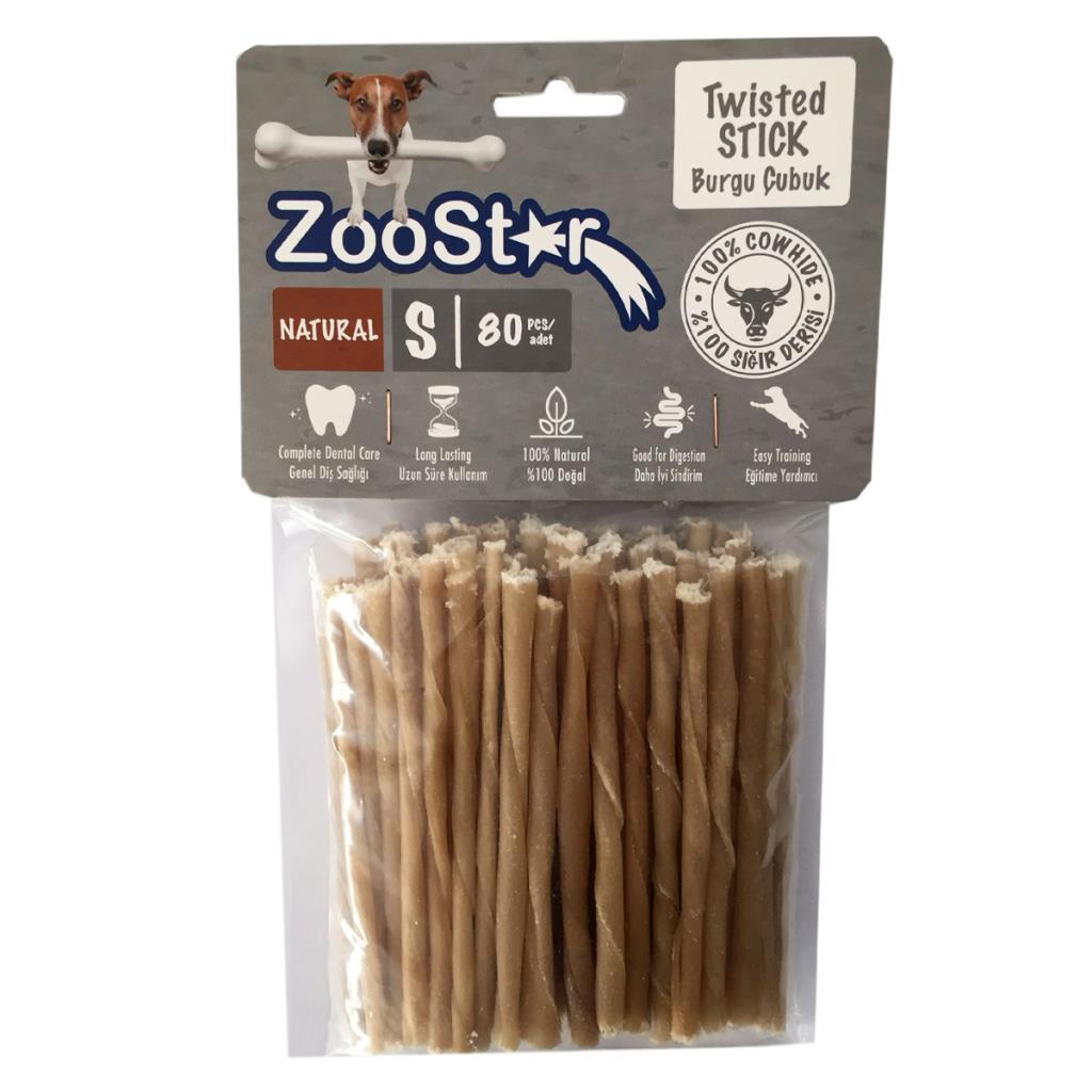 ZooStar Deri Burgu Natural Çubuk İnce 80 Adet