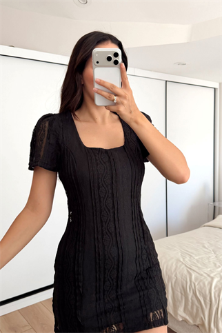 Alçin Karpuz Kol Mini Elbise 7262