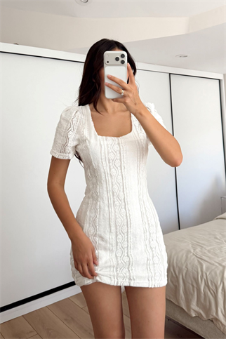 Alçin Karpuz Kol Mini Elbise 7262