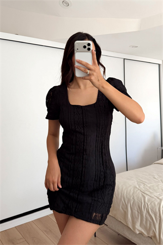 Alçin Karpuz Kol Mini Elbise 7262
