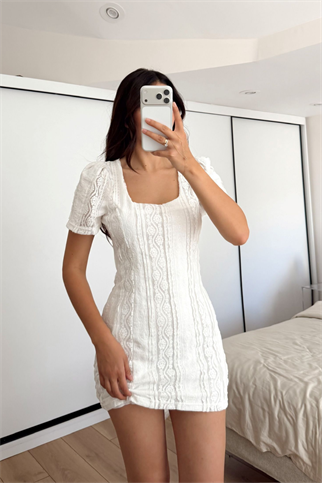 Alçin Karpuz Kol Mini Elbise 7262