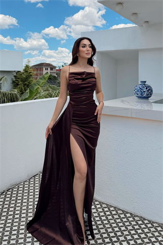 Allyso Degaje Yaka Yırtmaçlı Abiye 582243 