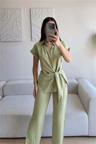 Arjana İkili Gömlek Yaka Takım 13486 HAKİ