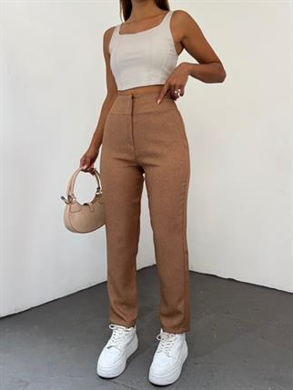 Arka Fileto Pantolon 23422 VİZON