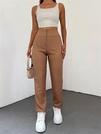 Arka Fileto Pantolon 23422 VİZON