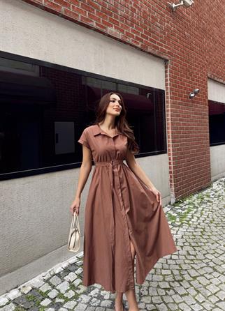 Artemis Kemerli Midi Boy Elbise 2365 TABA
