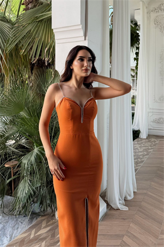 Askı Taş Detay Yırtmaç Model Abiye 1001 