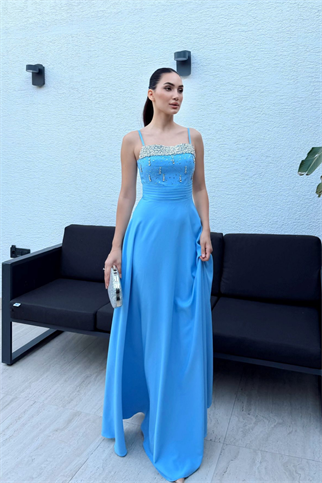 Aycan Askılı Taş İşleme Detay Abiye 303 