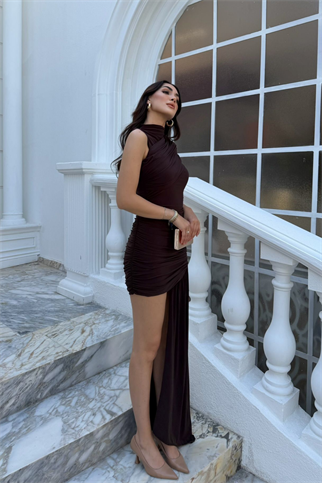 Beta Kuyruk Detay Mini Elbise 5073