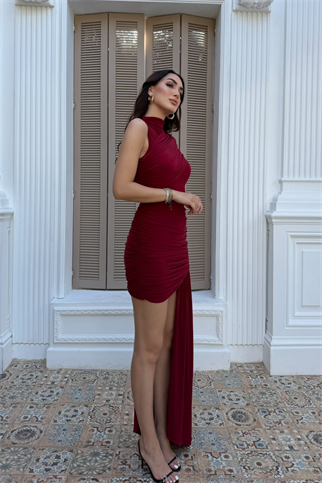 Beta Kuyruk Detay Mini Elbise 5073