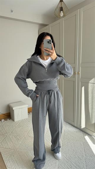 Bethany Polo Yaka Fermuarlı Takım 2619 ANTRASİT