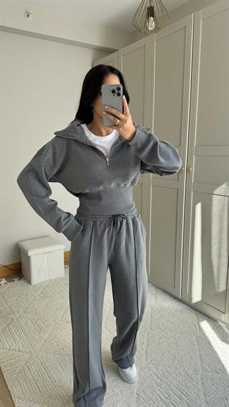 Bethany Polo Yaka Fermuarlı Takım 2619 ANTRASİT