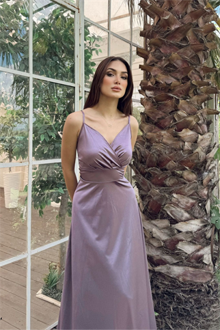 Bilica İp Askı Saten Abiye 582151 LİLA