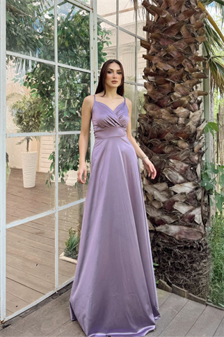 Bilica İp Askı Saten Abiye 582151 LİLA