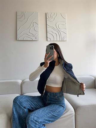 Çift Taraflı Şişme Yelek 9074 LACİVERT