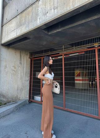 Çisil Triko Pantolon 5546 KAHVE