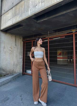 Çisil Triko Pantolon 5546 KAHVE