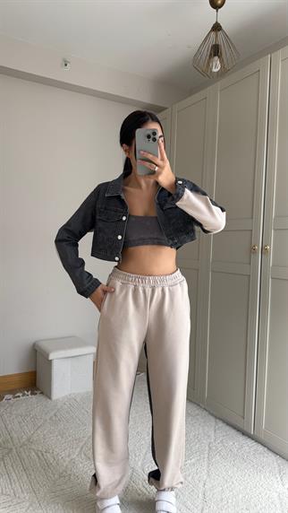 Daisy Jean Ceket Detay Takım 2650 BEJ