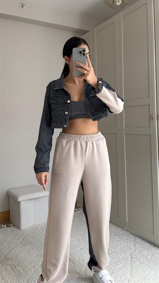 Daisy Jean Ceket Detay Takım 2650 BEJ