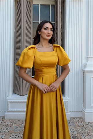 Dariah Balon Kol Saten Abiye 1121