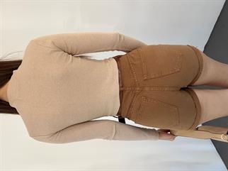 Dik Yaka Kaşkorse Crop 1206 TAŞ RENGİ