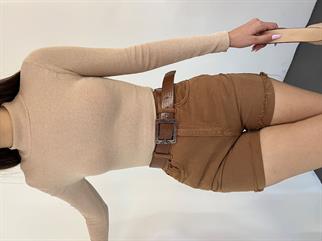 Dik Yaka Kaşkorse Crop 1206 TAŞ RENGİ