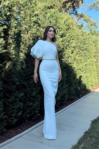 Erva Balon Kol Taş İşleme Abiye 1185