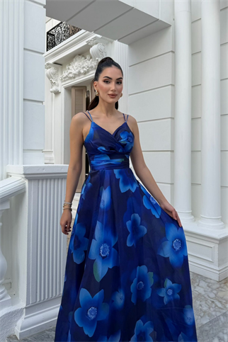 Feza Desenli Askı Detay Abiye 1093