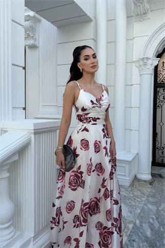 Feza Desenli Askı Detay Abiye 1093
