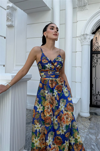 Feza Desenli Askı Detay Abiye 1093