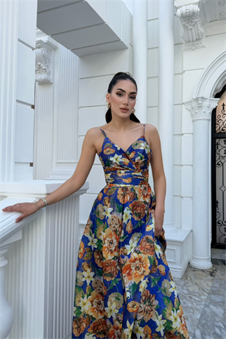 Feza Desenli Askı Detay Abiye 1093