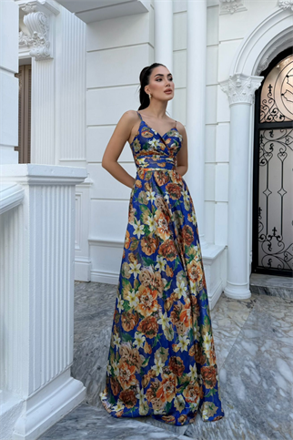 Feza Desenli Askı Detay Abiye 1093