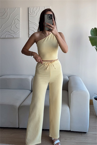 Gabriel Tek Omuz Çizgili Takım 13822 SARI