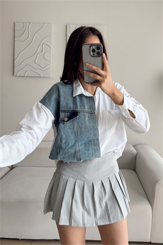 Gavin Kot Garnili Gömlek  5175 BEYAZ 