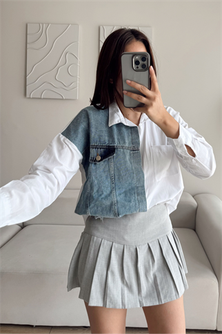 Gavin Kot Garnili Gömlek  5175 BEYAZ 